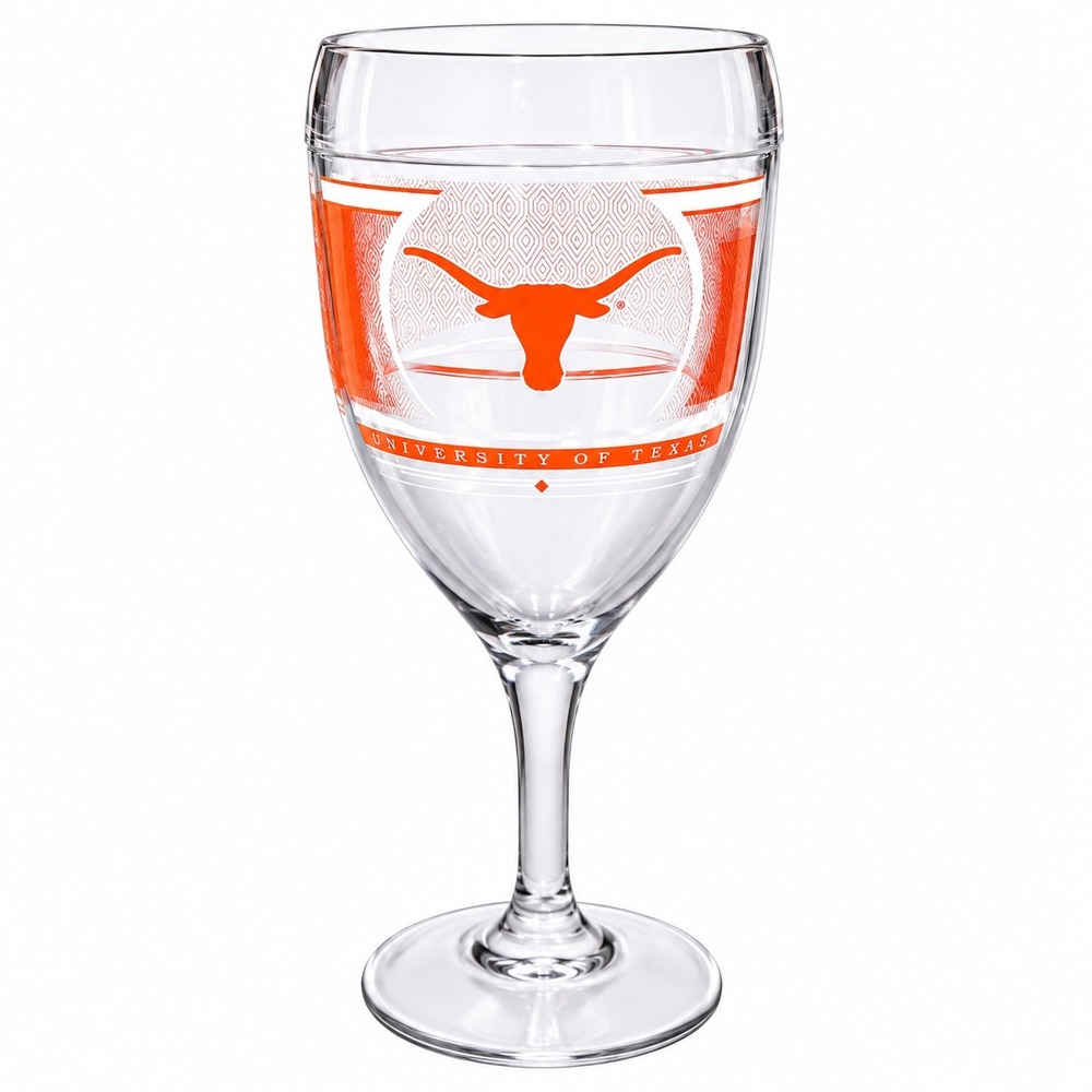 Tervis University of Texas Longhorns Wine Glass Orange White Acrylic 9oz Goblet